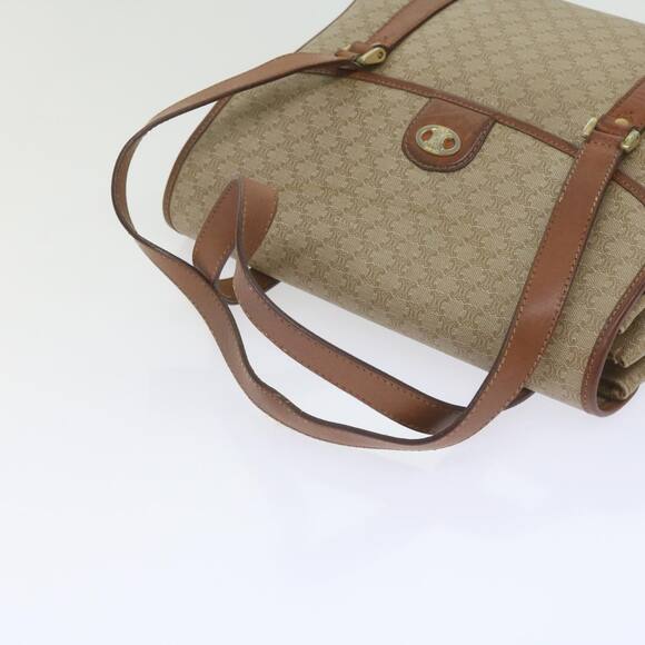 CELINE Macadam Canvas Shoulder Bag Beige - Picture 7 of 13